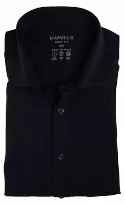 Produktbild von Marvelis - Body Fit - Herren Langarm Hemd, (756284), Größe:42, Farbe:Blau (18)