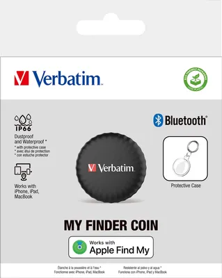 Produktbild von Verbatim My Finder Coin Bluetooth Schwarz/Schwarz - Ortungsgerät Myfc-01B 32133