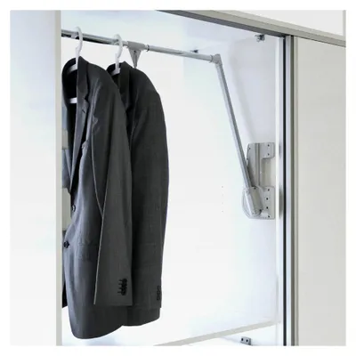 Produktbild von Kleiderlift bis 15 kg Tragkraft Höhe 900 mm anthrazit (für lichte Schrankbreite 850-1150 mm)
