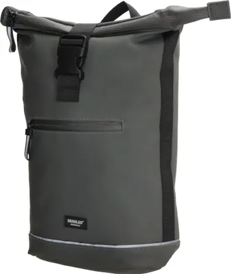 Produktbild von Kleiner Damen Roll up Rucksack Plane Tasche Fahrradrucksack Kurier Rollup Bag Grau