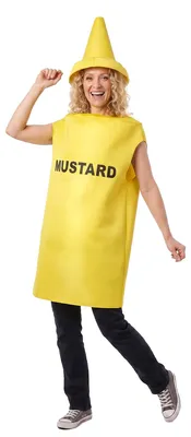 Produktbild von Senftuben-Kostüm Mustard gelb-schwarz - Einheitsgröße