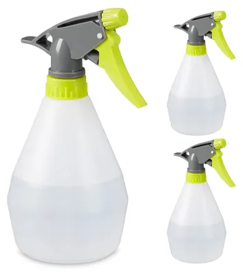 Immagine prodotto di Spruzzino per piante - Set da 3 - 500 ml - Plastica - Bianco - Nebbia e getto