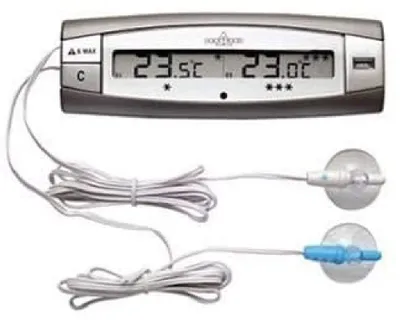 Digitales Kühlthermometer -40 bis 70 °C, Edelstahl, Alarm