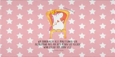 Produktbild von Mr. & Mrs. Panda Handtuch Einhorn König - Rot Pastell - Geschenk, 50x100, Flauschtuch, Unicorn, Kaiser, gesichtshandtuch, Krone, baumwolle, Baumwollhandtuch, Prinzessin