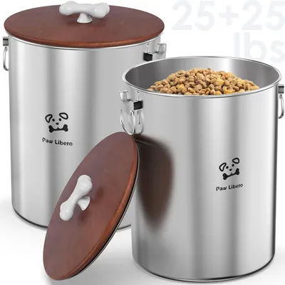 Immagine prodotto di Solidchoice - Contenitore di stoccaggio per cibo per cani in acciaio inossidabile, con coperchio ermetico