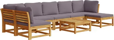 Obrázek produktu pro vidaXL 8dílná zahradní lounge souprava s polštáři Masivní akáciové dřevo
