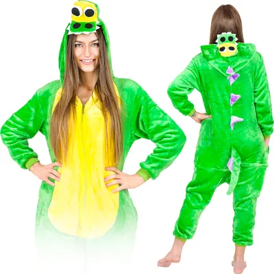 Obrázek produktu pro Dámský a pánský halloweenský kostým - jednodílné pyžamo Dragon - overal - karnevalové a pyžamové kostýmy pro dospělé, velikost L