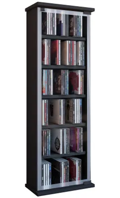 Produktbild von Classic Regal , CD Turm 6 Regale schwarz.