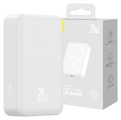 Obrázok produktu pre Baseus Magnetic Mini, 20000 mAh, Power Delivery, Bezdrôtové nabíjanie, 20 W, Biela