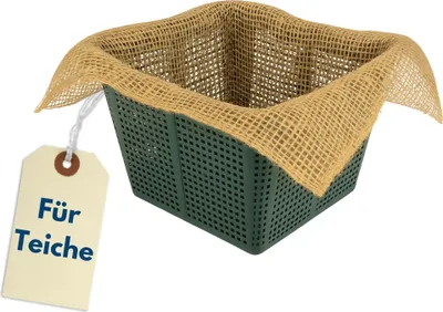 Produktbild von Pflanztuch Jute 45 x 45 cm Für Pflanzkörbe Wasserpflanzen Teichpflanzkorb Pflanzkorb Teichpflanzen Pflanzkörbe Seerosen Wasserpflanzenkorb
