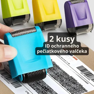Obrázok produktu pre Sada 2x ochranných pečiatok Roller - ochrana údajov, ochrana proti krádeži, Noir
