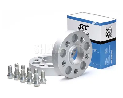 Obrázek produktu pro Rozšiřovací podložky SCC 20mm 5/100 - 57,1 mm (šroub M14x1,5) ocel závit, 13237BE šedé