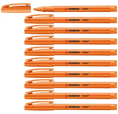 Immagine prodotto di Evidenziatore - STABILO flash - confezione da 10 - arancione