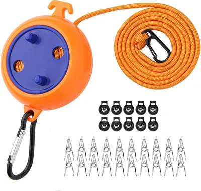 Imagen del producto de Tendedero portátil, de 8 metros de longitud, ideal para actividades al aire libre y camping