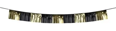 Produktbild von PartyDeco FG3, Girlande, Folie, Schwarz, Gold, 250 mm, 3000 mm, 1 Stück(e)