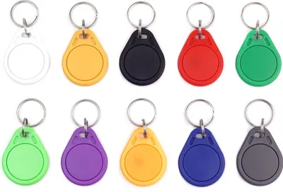 Produktbild von RFID / NFC Schlüsselanhänger Tags, Ntag215, farbig sortiert, 10 Stück
