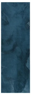 Produktbild von benuta Basic Kunstfaser Fellteppich Furry - Türkis 70x200 cm - Weicher Wohnzimmerteppich - Anti-Rutsch-Rückseite - Waschbar - Für Fußbodenheizung geeignet