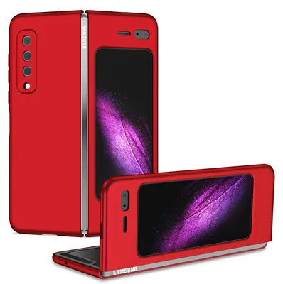 Image de Étui Samsung Galaxy Fold, étui mince et rigide en PC résistant aux rayures pour Samsung Galaxy Fold 2019 Rouge