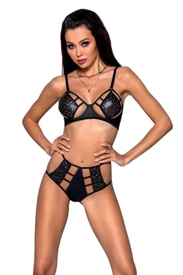 Produktbild von Passion-Exklusiv - PE Tasmina 2pcs set black XXL/XXXL