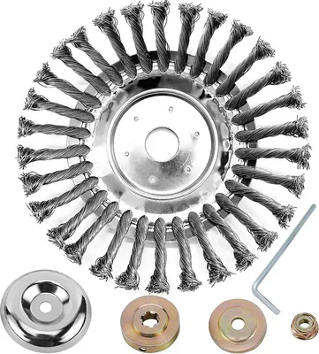 Produktbild von Fugenkratzer Professionelle Unkrautbürste für Freischneider, 25,4 mm Bohrung, Unkrautbürste für Freischneider für effektive Unkrautentfernung, Drahtbü