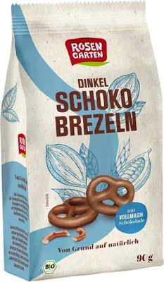 Produktbild von Dinkel Schokobrezeln - Vollmilch 90g