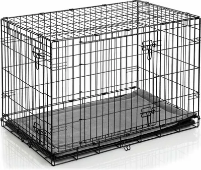 Obrázek produktu pro Pethaus PH-201 Kovová kennelová klec pro psa s pelíškem 91 x 57 x 62 cm
