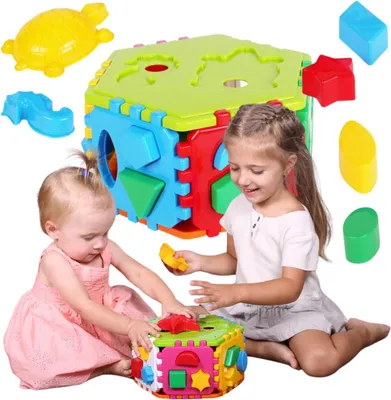 Produktbild von Lernwürfel Mit Formen Bunte 23Cm Puzzleblöcke