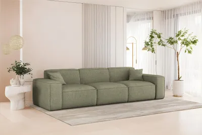 Produktbild von Sofa Designersofa CELES PREMIUM 3-Sitzer in Stoff Artico Grün