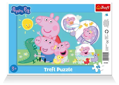 Produktbild von Trefl - Rahmenpuzzles 15 Teile, Das süßeste Schweinchen, Peppa Pig, 3+