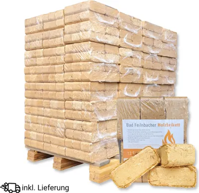 Produktbild von 960 kg RUF ÖKO Briketts !SONDERAKTION! Mischholzbriketts Bavaria | 96 x 10 kg Holzbrikett auf Palette | Energie Kienbacher®