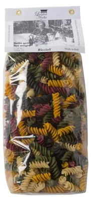 Produktbild von Pasta l'Antica Madia Riccioli 5 Farben, 500g bunte Spiralnudeln aus Hartweizengrieß