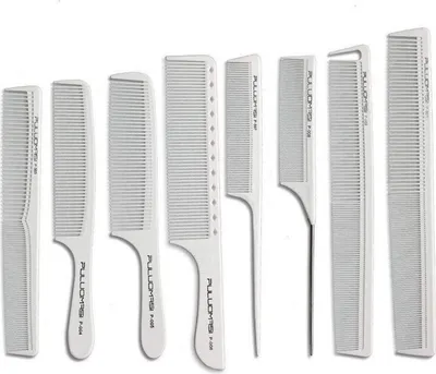 Produktbild von 8-teiliges Carbonfaser-Kammset für professionelle Haarstyling-Ansprüche