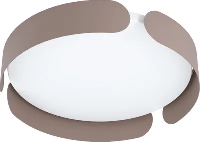 Produktbild von EGLO LED Deckenleuchte Valcasotto, Deckenlampe minimalistisch, Wohnzimmerlampe aus Metall in Mokka, Kunststoff in Weiß, LED Schlafzimmerlampe warmweiß
