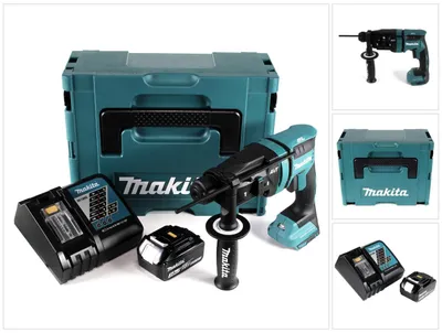Obrázok produktu pre Akumulátorové vŕtacie kladivo Makita DHR 182 RF1J 18V 1,7J SDS plus Brushless + 1x akumulátor 3,0Ah + nabíjačka + Makpac