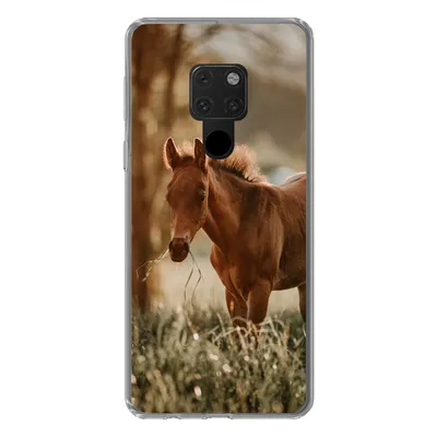 Produktbild von MuchoWow® Handyhülle Schutzhülle Hülle für Huawei P40 Lite Pferd - Licht - Wiese Silikon Softcase Handy Hülle - Handy