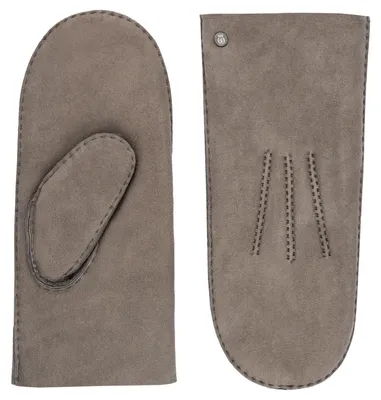 Roeckl  Damen Lederfäustlinge 100% Lammfell in grau