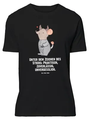 Produktbild von Mr. & Mrs. Panda Größe XXL T-Shirt Stier Astrologie - Schwarz - Geschenk, Shirt, Sternzeichen, Oversize, Tierkreiszeichen, Geburtstagsgeschenk, Tshirt, Übergrößen