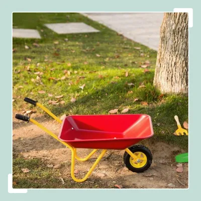 Produktbild von Rosa Metallschubkarre für Kinder - Spielzeug-Gartengerät