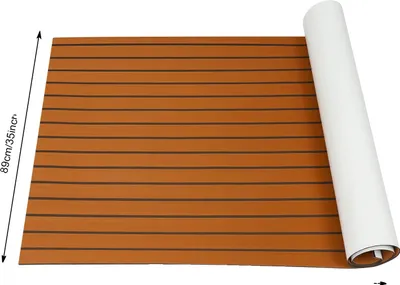 Immagine prodotto di Tappeto per pavimento in teak in schiuma EVA, autoadesivo, impermeabile, cammello
