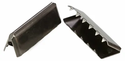 Produktbild von 10 Endstücke für Gürtel Gurte Bänder, 9x20 - 12x40mm Gürtelenden Endkappen