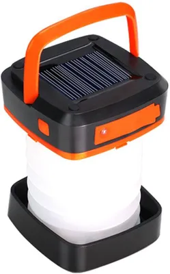 Obrázek produktu pro Solární kempingová lampa, přenosná, dobíjecí, pro nouzové situace a outdoorové aktivity.