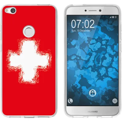 Produktbild von PhoneNatic Case kompatibel mit Huawei P8 Lite 2017 Silikon-Hülle WM Schweiz M10