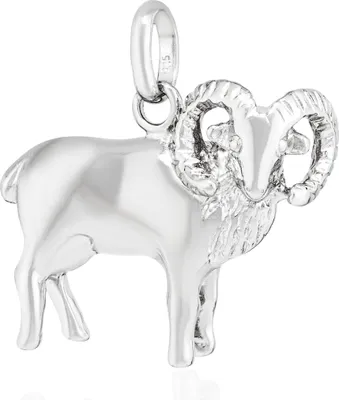 Produktbild von Kettenanhänger Widder Sternzeichen 925 Silber 16x18mm Horoskop Zodiak Amulett