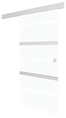 Produktbild von vidaXL Schiebetür ESG-Glas und Aluminium 76x212 cm Silbern
