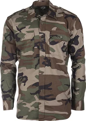 Produktbild von US Feldhemd Ripstop langarm woodland, XL