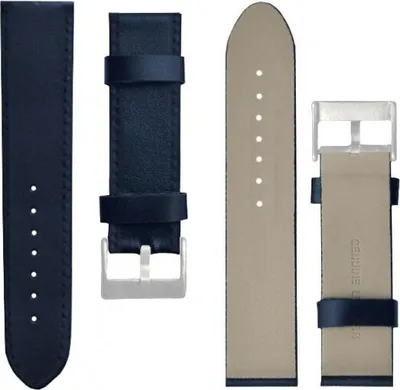 Produktbild von Pedea Lederarmband für Uhren und Smartwatches, Armband für Huawei, Stegbreite 18mm dunkelblau