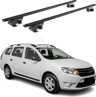 Image de Barres de toit transversales pour Dacia Logan MCV Break 2007-20 Alu Noir 2x ABE