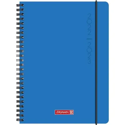 Produktbild von BRUNNEN 1072155113 Wochenkalender Schülerkalender 2022/2023 "Plain Blue" 2 Seiten = 1 Woche Blattgröße 14,8 x 21 cm A5 PP-Einband