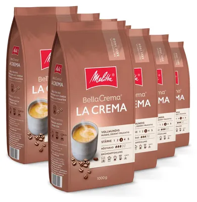 Produktbild von Melitta BellaCrema La Crema Kaffeebohnen, ungemahlen, für Vollautomaten, im Set