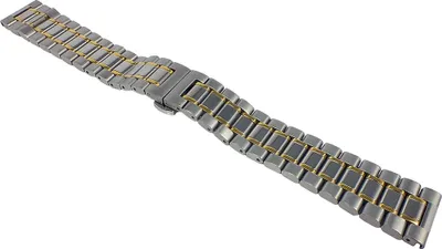 Produktbild von Minott Uhrenarmband 20mm Edelstahl massiv bikolor